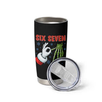 Funny 67 Christmas Tumbler Cup Six Seven Meme Santa Skeleton Hands Gesture Gen Alpha - Wonder Print Shop