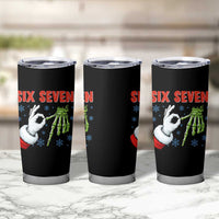 Funny 67 Christmas Tumbler Cup Six Seven Meme Santa Skeleton Hands Gesture Gen Alpha - Wonder Print Shop