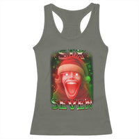 67 Six Seven Christmas Meme Racerback Tank Top The Mason 67 Kid Gen Alpha Slang - Wonder Print Shop
