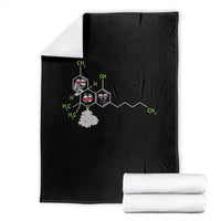 Cannabis Weed Throw Blanket Molecule THC Marijuana Stoner - Wonder Print Shop