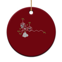 Cannabis Weed Ceramic Ornament Molecule THC Marijuana Stoner - Wonder Print Shop