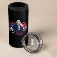Funny George Washington 67 4 in 1 Can Cooler Tumbler Six Seven Meme Gen Alpha Slang - Wonder Print Shop
