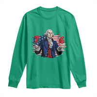 Funny George Washington 67 Long Sleeve Shirt Six Seven Meme Gen Alpha Slang - Wonder Print Shop