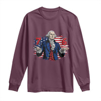 Funny George Washington 67 Long Sleeve Shirt Six Seven Meme Gen Alpha Slang - Wonder Print Shop