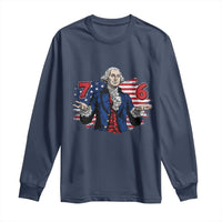 Funny George Washington 67 Long Sleeve Shirt Six Seven Meme Gen Alpha Slang - Wonder Print Shop