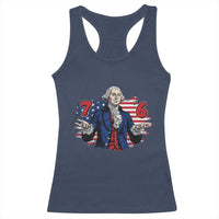 Funny George Washington 67 Racerback Tank Top Six Seven Meme Gen Alpha Slang - Wonder Print Shop