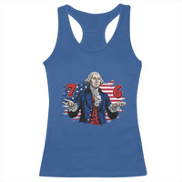Funny George Washington 67 Racerback Tank Top Six Seven Meme Gen Alpha Slang - Wonder Print Shop