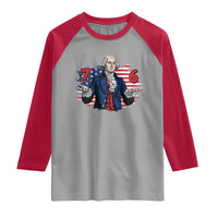 Funny George Washington 67 Raglan Shirt Six Seven Meme Gen Alpha Slang - Wonder Print Shop