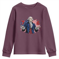 Funny George Washington 67 Youth Sweatshirt Six Seven Meme Gen Alpha Slang - Wonder Print Shop