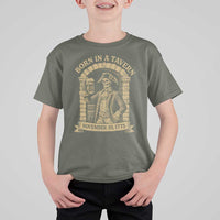 Funny Born In A Tavern T Shirt For Kid 250th Birthday Military - Wonder Print Shop