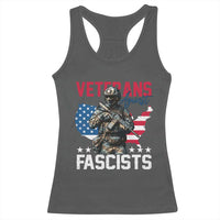 Veterans Against Fascists Racerback Tank Top Patriotic Soldier Vintage American Flag - Wonder Print Shop