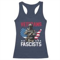 Veterans Against Fascists Racerback Tank Top Patriotic Soldier Vintage American Flag - Wonder Print Shop