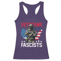 Veterans Against Fascists Racerback Tank Top Patriotic Soldier Vintage American Flag - Wonder Print Shop