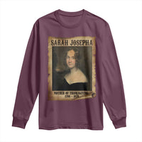Sarah Josepha Hale Long Sleeve Shirt Mother Of Thanksgiving - Wonder Print Shop
