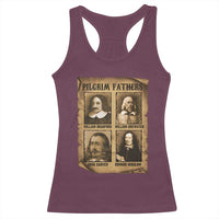 Thanksgiving Pilgrim Fathers Racerback Tank Top Plymouth Colony Massachusetts History - Wonder Print Shop