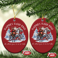 Funny Xmas Santa Viking Christmas Ornament Sleipnir's Sleigh Rides Oh What Fun It Is To Ride - Wonder Print Shop