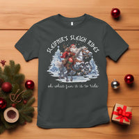 Funny Christmas Santa Viking T Shirt Sleipnir's Sleigh Rides Oh What Fun It Is To Ride - Wonder Print Shop