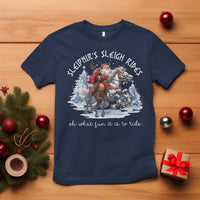 Funny Christmas Santa Viking T Shirt Sleipnir's Sleigh Rides Oh What Fun It Is To Ride - Wonder Print Shop