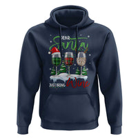 Funny Christmas Wine Hoodie Dear Santa Just Bring Wine Winter Holiday
