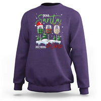Funny Christmas Wine Sweatshirt Dear Santa Just Bring Wine Winter Holiday - Wonder Print Shop