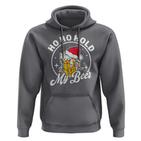 Funny Christmas Beers Hoodie Ho Ho Hold My Beer Vintage Mug Santa Hat