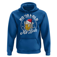 Funny Christmas Beers Hoodie Ho Ho Hold My Beer Vintage Mug Santa Hat