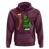 Funny Christmas Wiener Dog Hoodie Decorations Xmas Tree