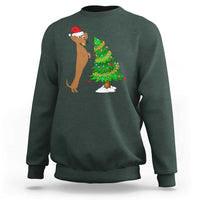 Funny Christmas Wiener Dog Sweatshirt Decorations Xmas Tree - Wonder Print Shop