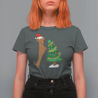 Funny Christmas Wiener Dog T Shirt For Women Decorations Xmas Tree - Wonder Print Shop