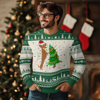 Funny Xmas Wiener Dog Ugly Christmas Sweater Decorations Xmas Tree - Wonder Print Shop
