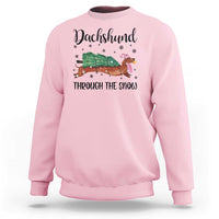 Funny Christmas Wiener Dog Sweatshirt Dachshund Through The Snow Xmas Tree - Wonder Print Shop