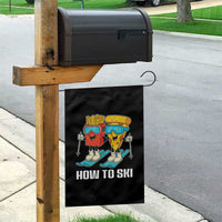 Funny Skiing Food Lover Garden Flag How To Ski Pizza French Fries Skier - Wonder Print Shop