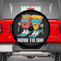 Funny Skiing Food Lover Spare Tire Cover How To Ski Pizza French Fries Skier - Wonder Print Shop
