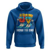 Funny Skiing Food Lover Hoodie How To Ski Pizza French Fries Skier - Wonder Print Shop
