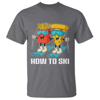 Funny Skiing Food Lover T Shirt How To Ski Pizza French Fries Skier - Wonder Print Shop