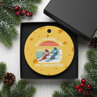 Funny Skiing Dad Ceramic Ornament Got Passed By My Daughter Retro Vintage - Wonder Print Shop