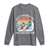 Funny Skiing Dad Long Sleeve Shirt Got Passed By My Daughter Retro Vintage - Wonder Print Shop