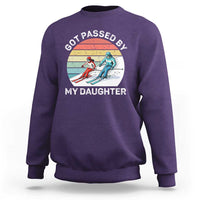 Funny Skiing Dad Sweatshirt Got Passed By My Daughter Retro Vintage - Wonder Print Shop
