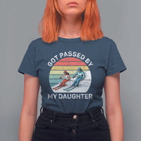 Funny Skiing Dad T Shirt For Women Got Passed By My Daughter Retro Vintage - Wonder Print Shop