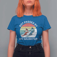 Funny Skiing Dad T Shirt For Women Got Passed By My Daughter Retro Vintage - Wonder Print Shop