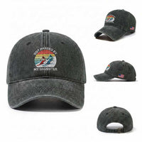 Funny Skiing Dad Washed Cotton Baseball Cap Got Passed By My Daughter Retro Vintage