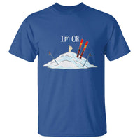 Funny Skiing Snowboarding T Shirt I Am Okay Ski Crash Winter Sport - Wonder Print Shop
