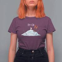 Funny Skiing Snowboarding T Shirt For Women I Am Okay Ski Crash Winter Sport - Wonder Print Shop
