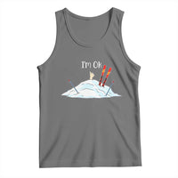 Funny Skiing Snowboarding Tank Top I Am Okay Ski Crash Winter Sport - Wonder Print Shop