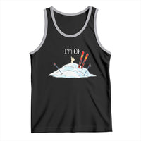 Funny Skiing Snowboarding Tank Top I Am Okay Ski Crash Winter Sport - Wonder Print Shop