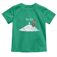 Funny Skiing Snowboarding Toddler T Shirt I Am Okay Ski Crash Winter Sport - Wonder Print Shop