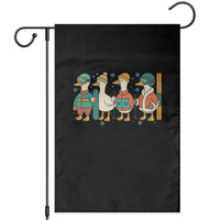 Funny Ski Snowboard Goose Garden Flag Up To Snow Good Winter Sport - Wonder Print Shop