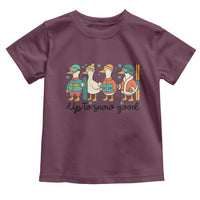 Funny Ski Snowboard Goose Toddler T Shirt Up To Snow Good Winter Sport - Wonder Print Shop