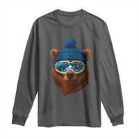 Grizzly Bear Snowboard Goggles Skiing Snow Winter Sport Long Sleeve Shirt - Wonder Print Shop