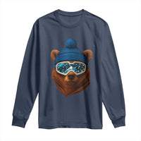 Grizzly Bear Snowboard Goggles Skiing Snow Winter Sport Long Sleeve Shirt - Wonder Print Shop